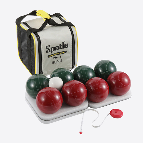 Bestseller, individuelles Logo und Streifen, Kunstharz-Boccia-Ball-Set mit Tragetasche