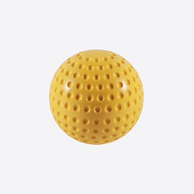 Großhandel unterschiedlicher Härte 9 Zoll gelbe Farbe Dimple Pitching Machine Baseball Ball 